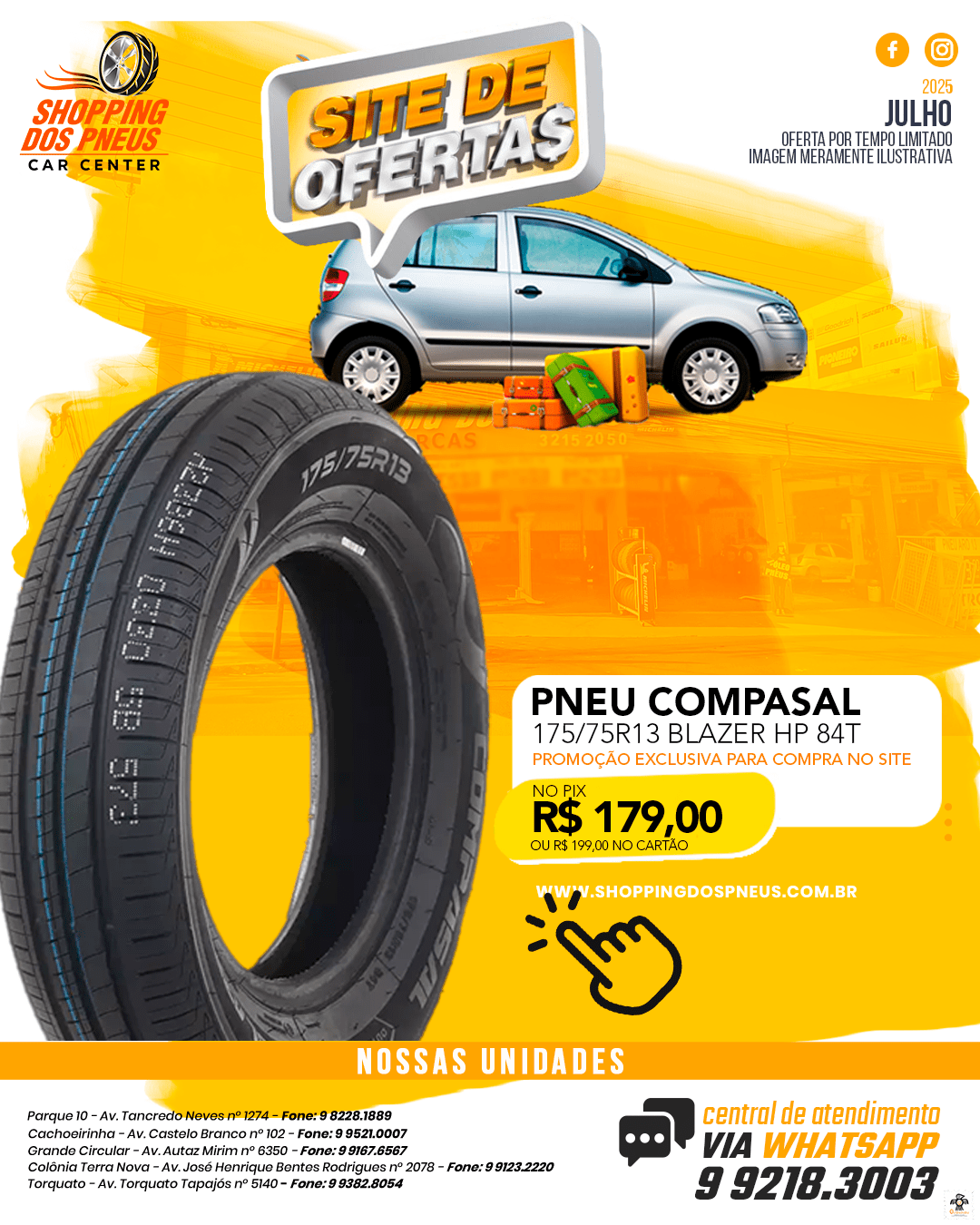 Pneu 175/75R13 Compasal